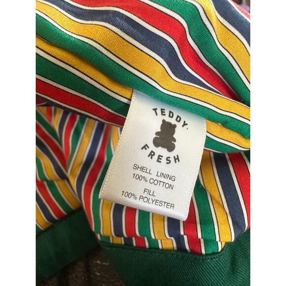 Teddy Fresh Fireman Style Toggle Clasp Chore Jacket Colorblock Oversized Medium - Picture 9 of 16